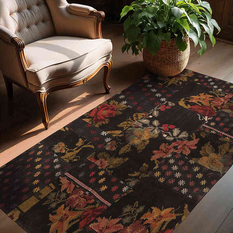 Alfombra Kilim de Retazos - 132 cm x 196 cm - K0065631