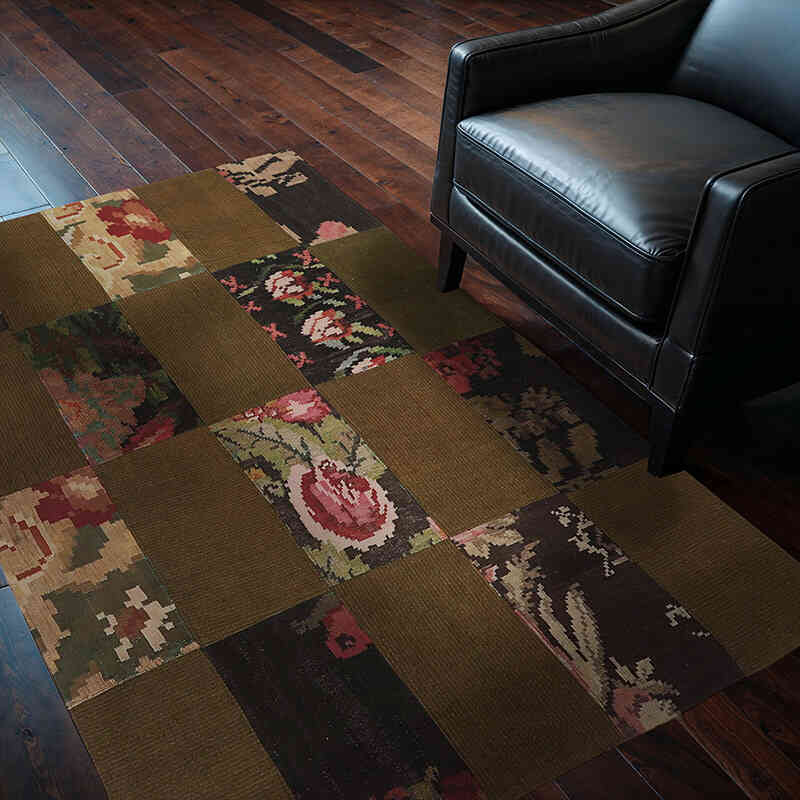 Alfombra Kilim de Retazos - 122 cm x 182 cm - K0065651