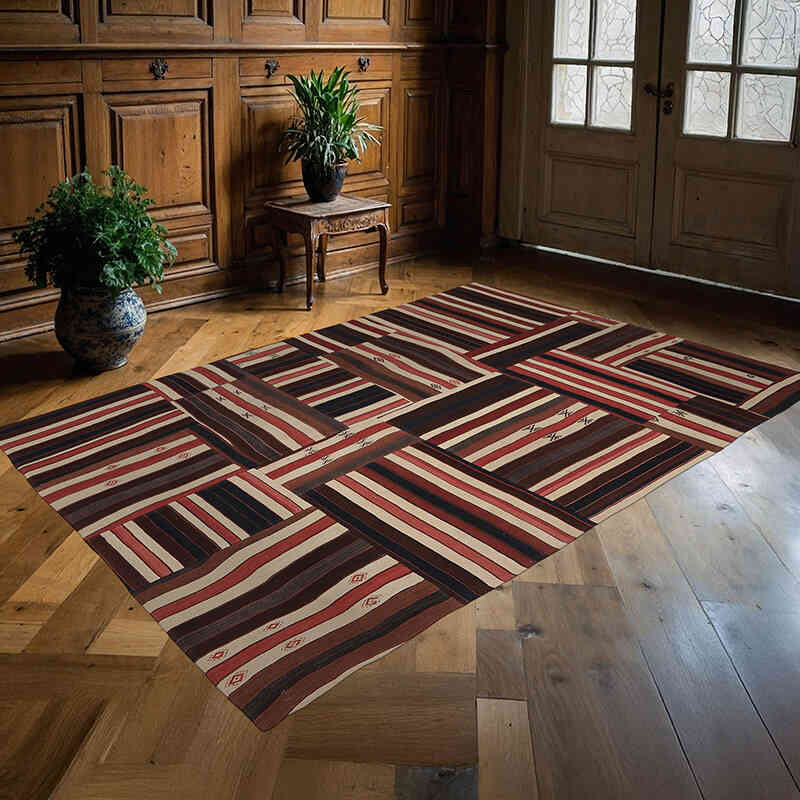 Alfombra Kilim de Retazos - 163 cm x 248 cm - K0065653