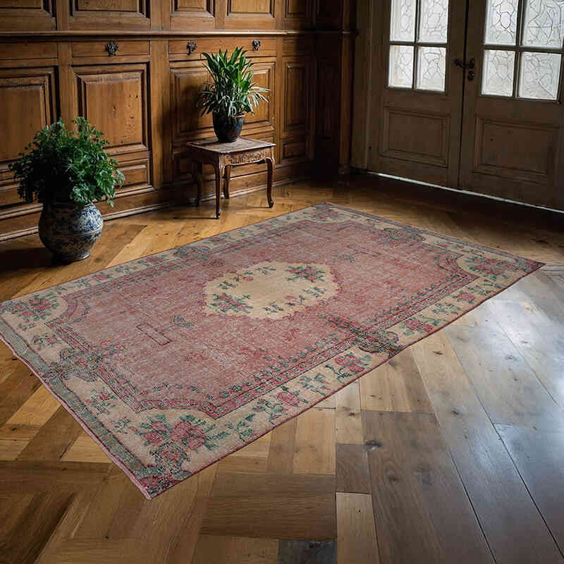 El Dokuma Vintage Halı - 161 cm x 265 cm - K0065661