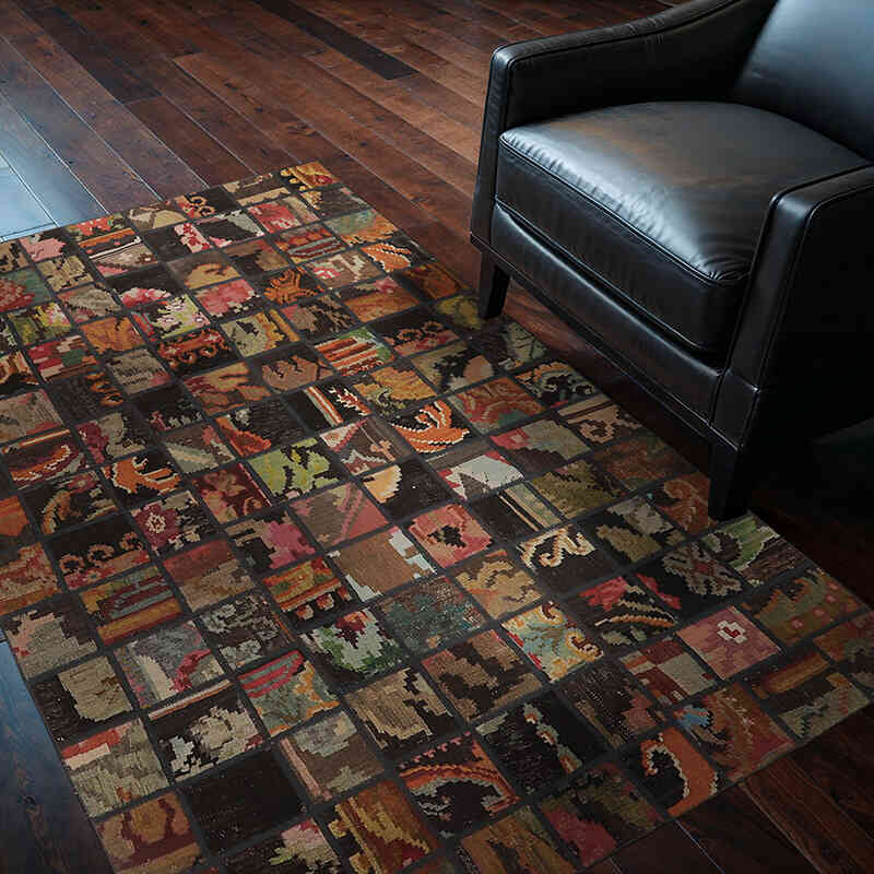 Patchwork Kilim Rug - 4' 2" x 6' 2" (50" x 74") - K0065662