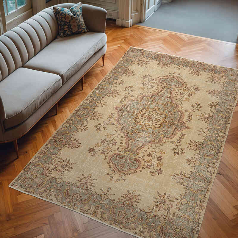 El Dokuma Vintage Halı - 183 cm x 280 cm - K0065666