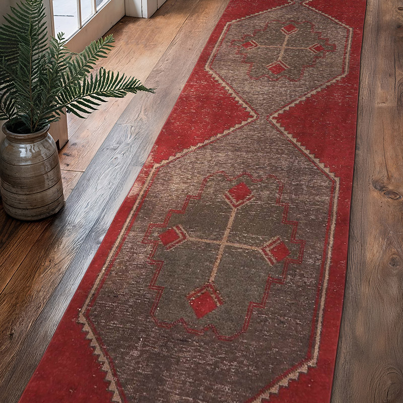 Vintage Turkish Hand-Knotted Runner - 3' 1" x 13' 1" (37" x 157") - K0065682