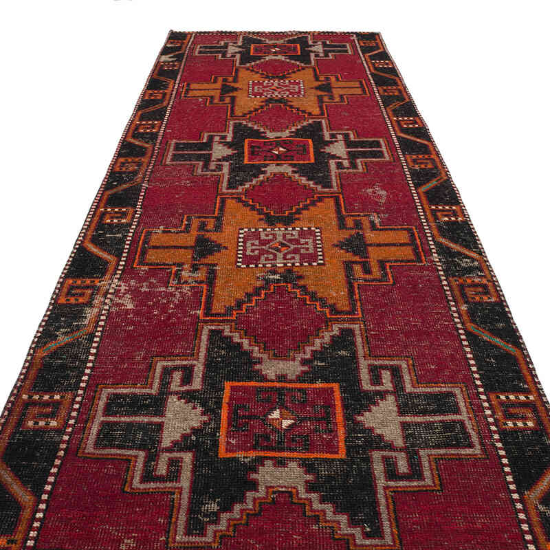 Vintage Turkish Hand-Knotted Runner - 3' 9" x 11' 5" (45" x 137") - K0065686