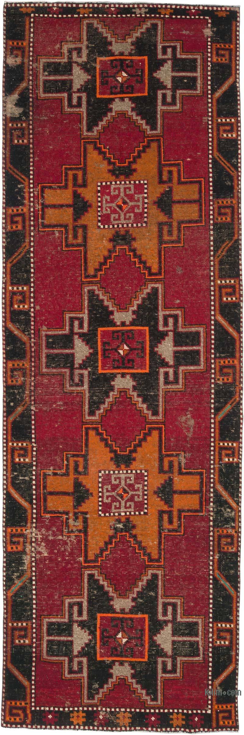 Vintage Turkish Hand-Knotted Runner - 3' 9" x 11' 5" (45" x 137") - K0065686