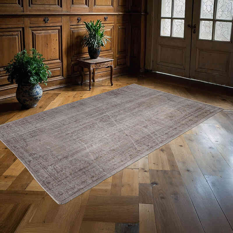 Boyalı El Dokuma Vintage Halı - 159 cm x 269 cm - K0065705
