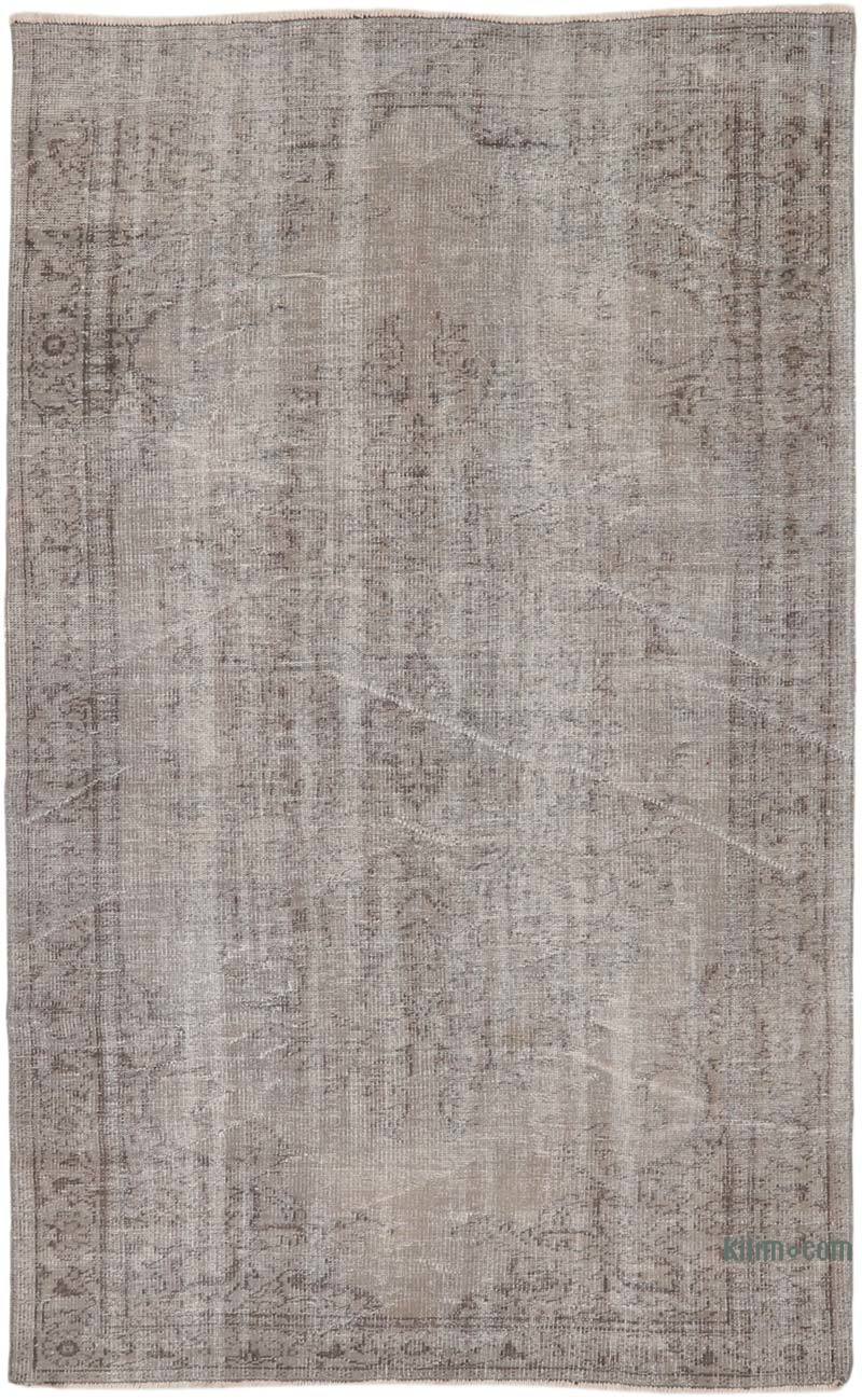 Over-dyed Vintage Hand-Knotted Turkish Rug - 5' 3" x 8' 10" (63" x 106") - K0065705
