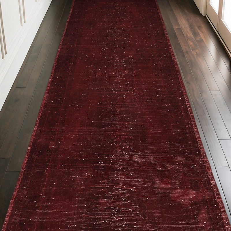 Over-dyed Vintage Hand-Knotted Turkish Rug - 4' 3" x 9' 10" (51" x 118") - K0065710