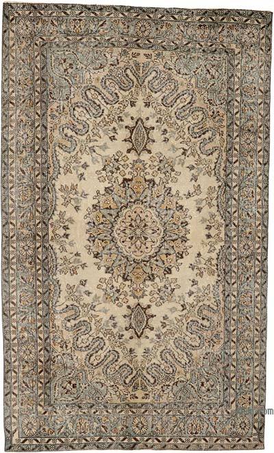 Vintage Turkish Hand-Knotted Rug - 5' 8" x 9' 5" (68" x 113")