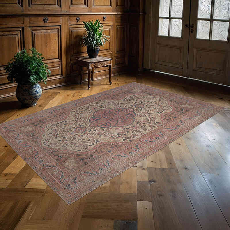 El Dokuma Vintage Halı - 164 cm x 258 cm - K0065713