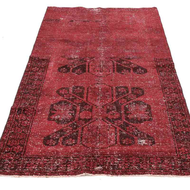 Over-dyed Vintage Hand-Knotted Turkish Rug - 3' 11" x 7' 8" (47" x 92") - K0065715