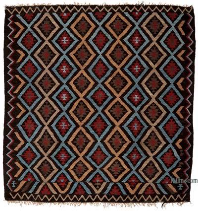 Vintage Anatolian Kilim Rug - 7' 1" x 7' 3" (85" x 87")