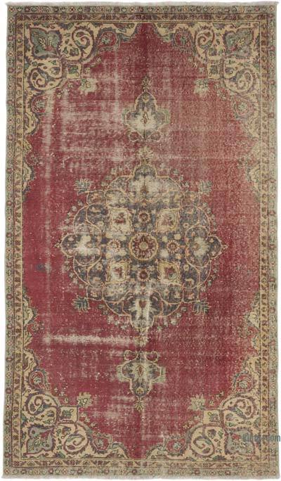 Vintage Turkish Hand-Knotted Rug - 5' 1" x 8' 11" (61" x 107")