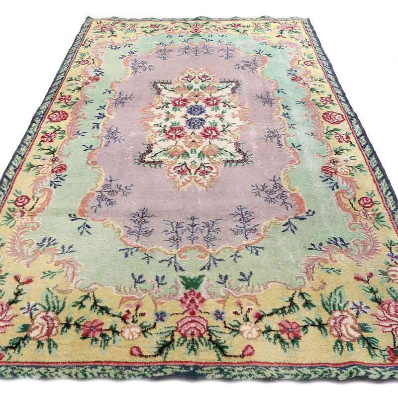 Alfombra Vintage Turca Anudada a Mano - 205 cm x 310 cm - K0065726