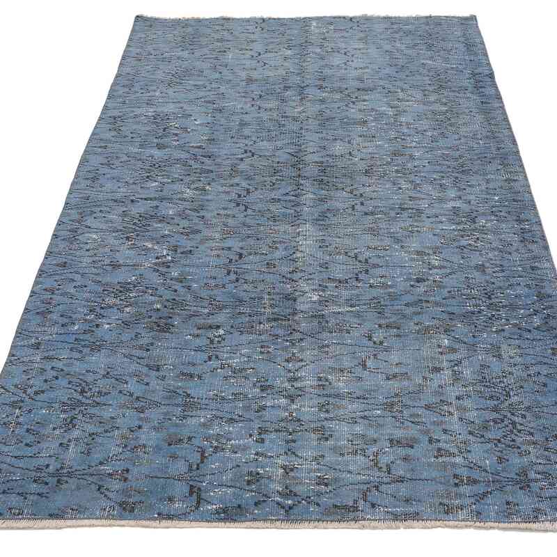 Over-dyed Vintage Hand-Knotted Turkish Rug - 4' 1" x 7' 1" (49" x 85") - K0065743
