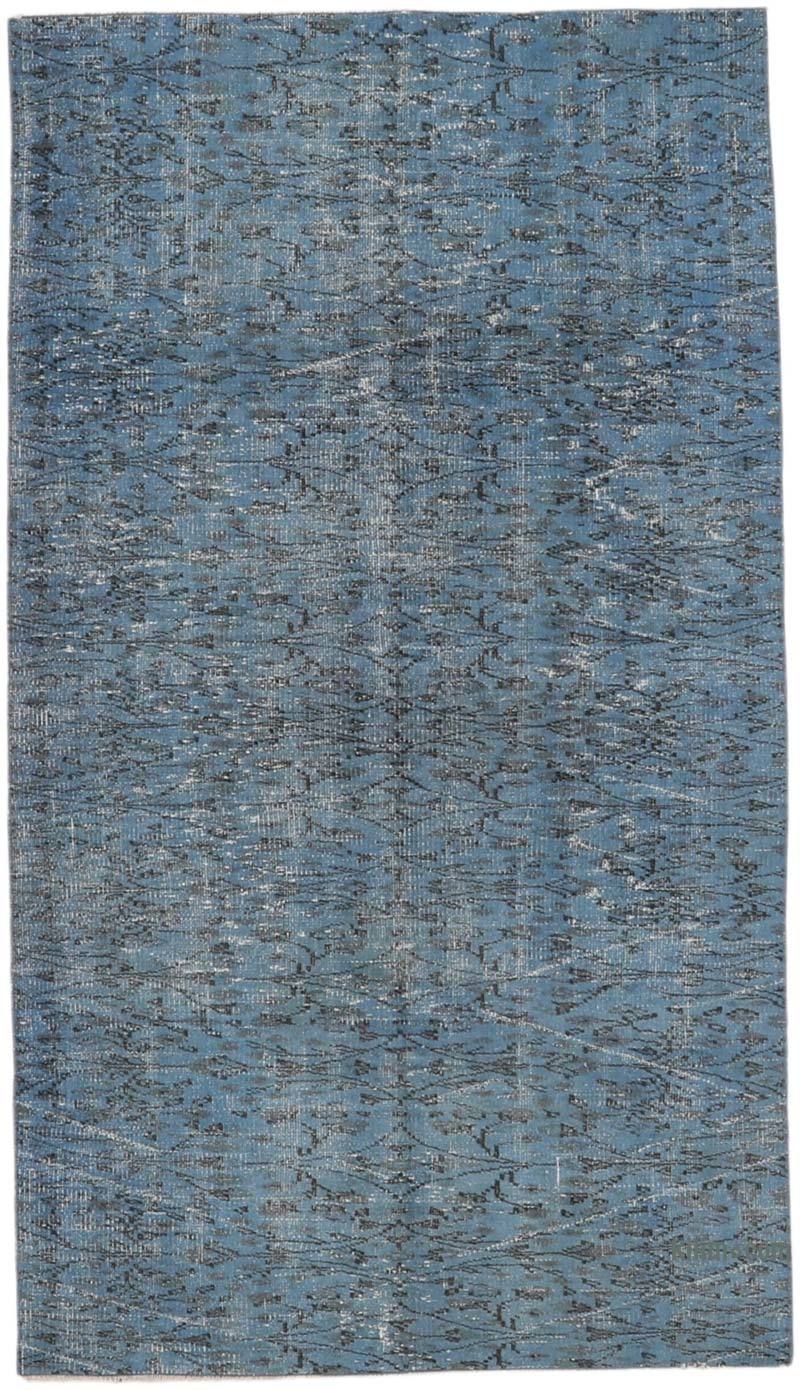 Over-dyed Vintage Hand-Knotted Turkish Rug - 4' 1" x 7' 1" (49" x 85") - K0065743