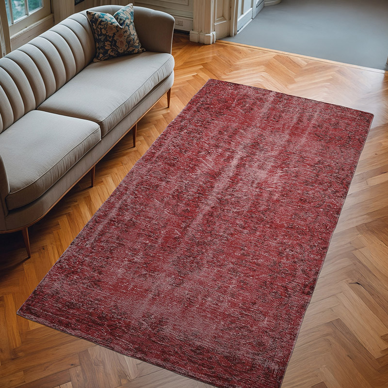 Over-dyed Vintage Hand-Knotted Turkish Rug - 5'  x 9'  (60" x 108") - K0065744