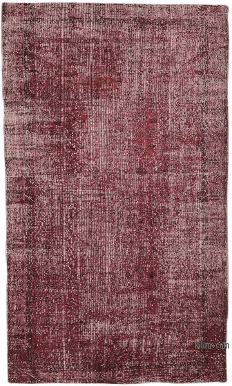 Over-dyed Vintage Hand-Knotted Turkish Rug - 5' 3" x 9' 1" (63" x 109") - K0065746