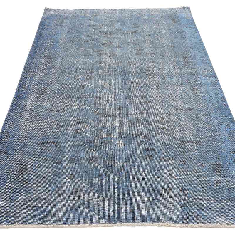 Over-dyed Vintage Hand-Knotted Turkish Rug - 4' 8" x 7' 8" (56" x 92") - K0065747