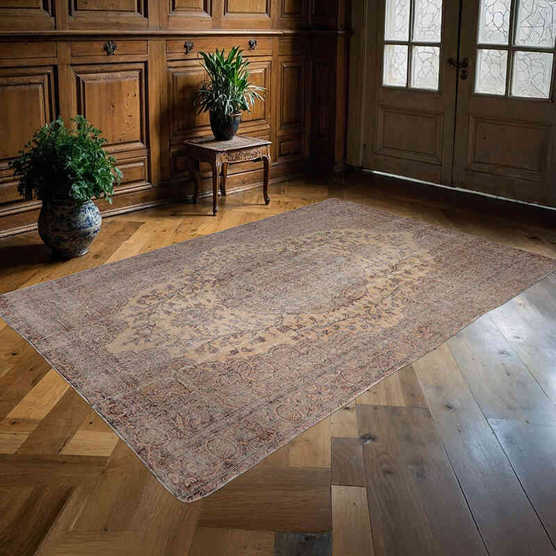Vintage Turkish Hand-Knotted Rug - 5' 7" x 8' 7" (67" x 103") - K0065752