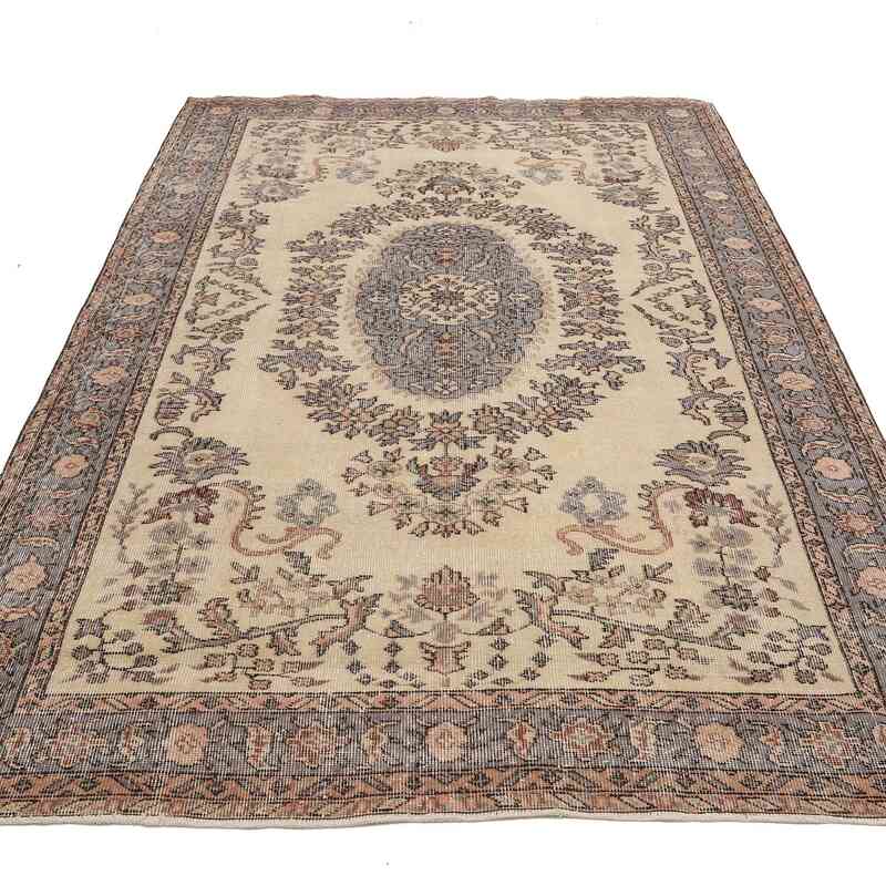Vintage Turkish Hand-Knotted Rug - 5' 7" x 8' 8" (67" x 104") - K0065753