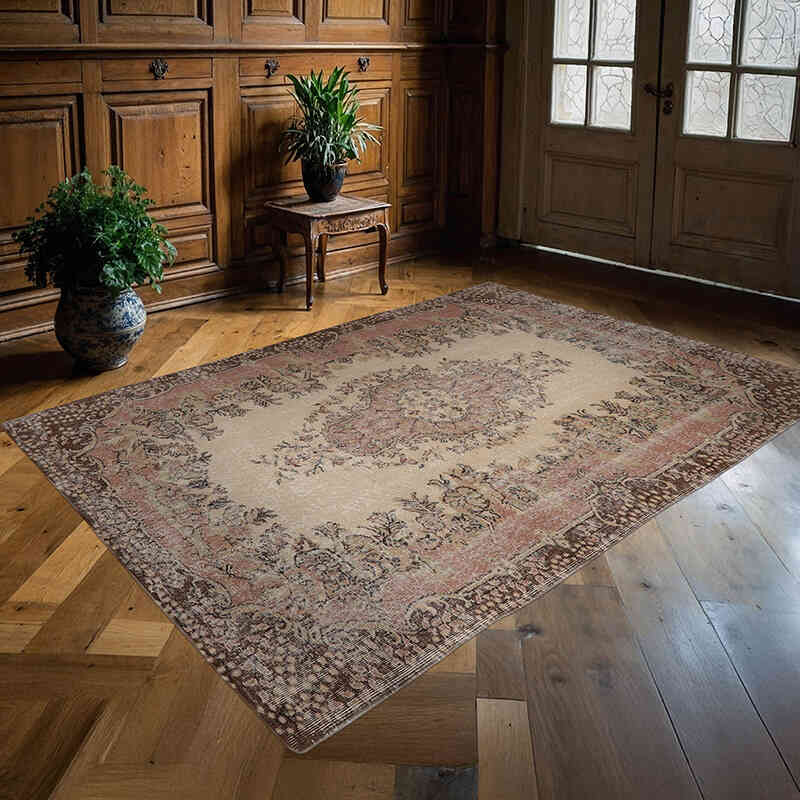 El Dokuma Vintage Halı - 180 cm x 255 cm - K0065754