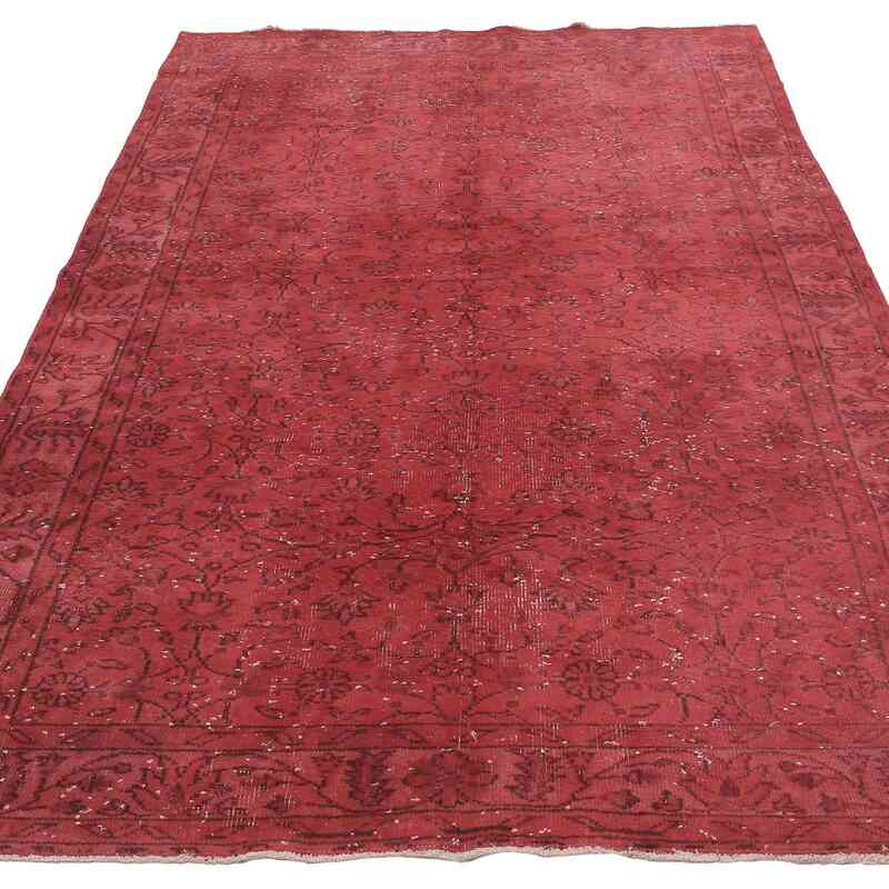 Over-dyed Vintage Hand-Knotted Turkish Rug - 5' 3" x 8' 10" (63" x 106") - K0065759