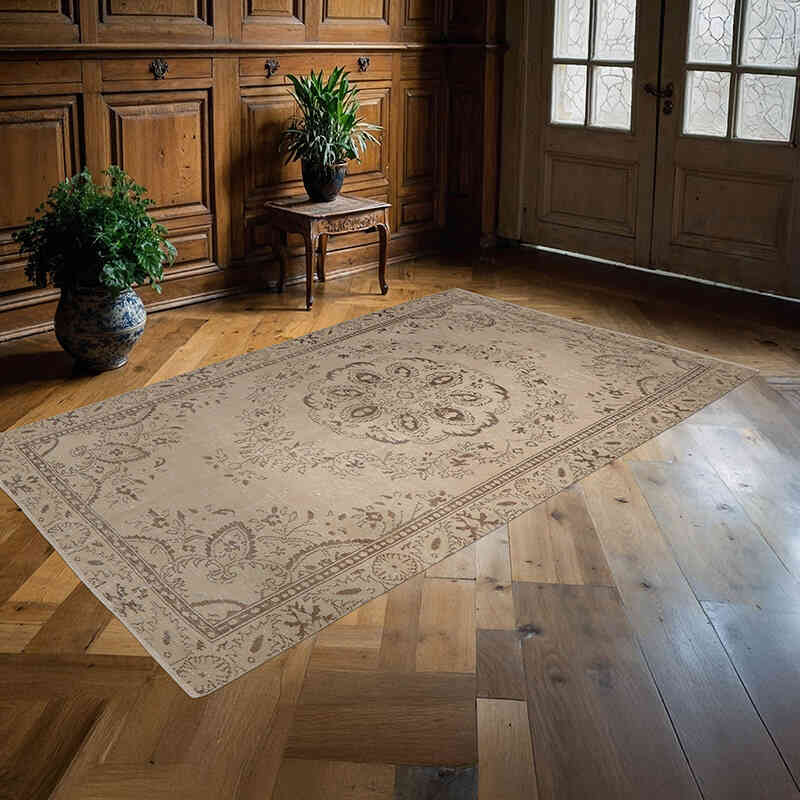 Alfombra Vintage Turca Anudada a Mano - 161 cm x 268 cm - K0065762