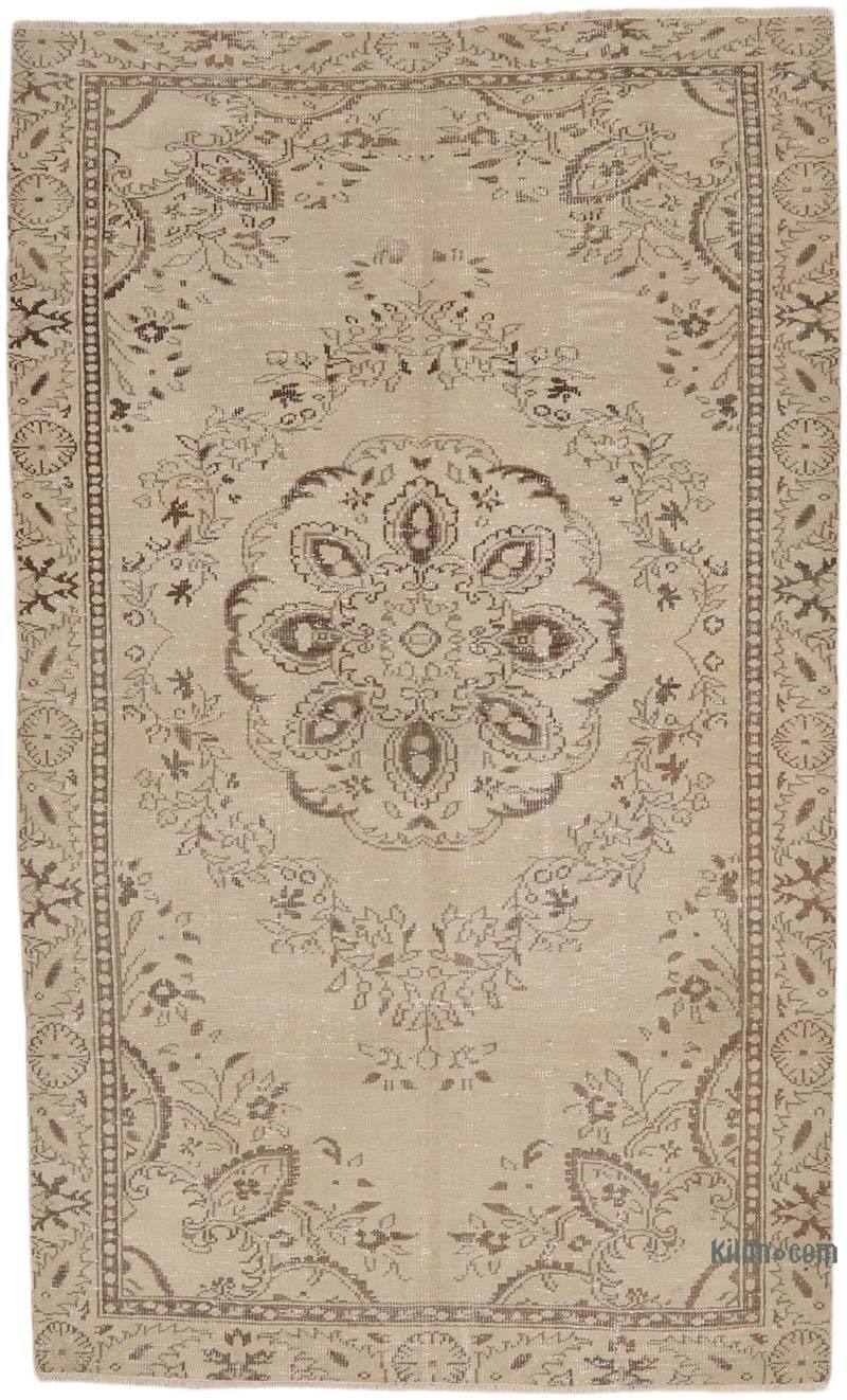 Alfombra Vintage Turca Anudada a Mano - 161 cm x 268 cm - K0065762