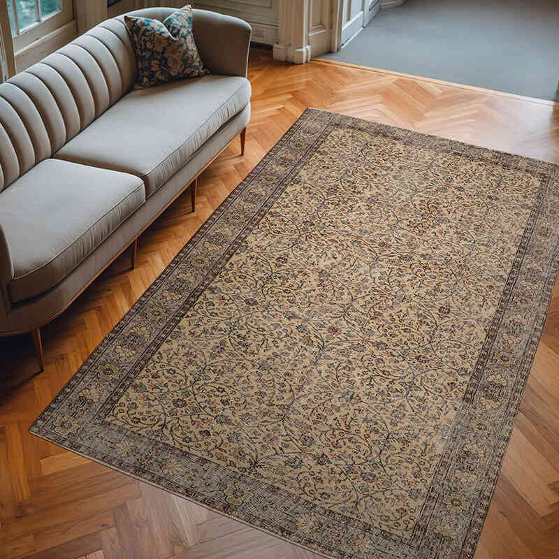 El Dokuma Vintage Halı - 186 cm x 290 cm - K0065767