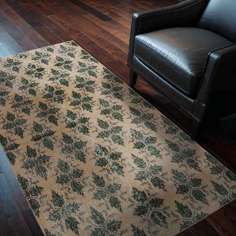 Alfombra Vintage Turca Anudada a Mano - 114 cm x 192 cm - K0065773