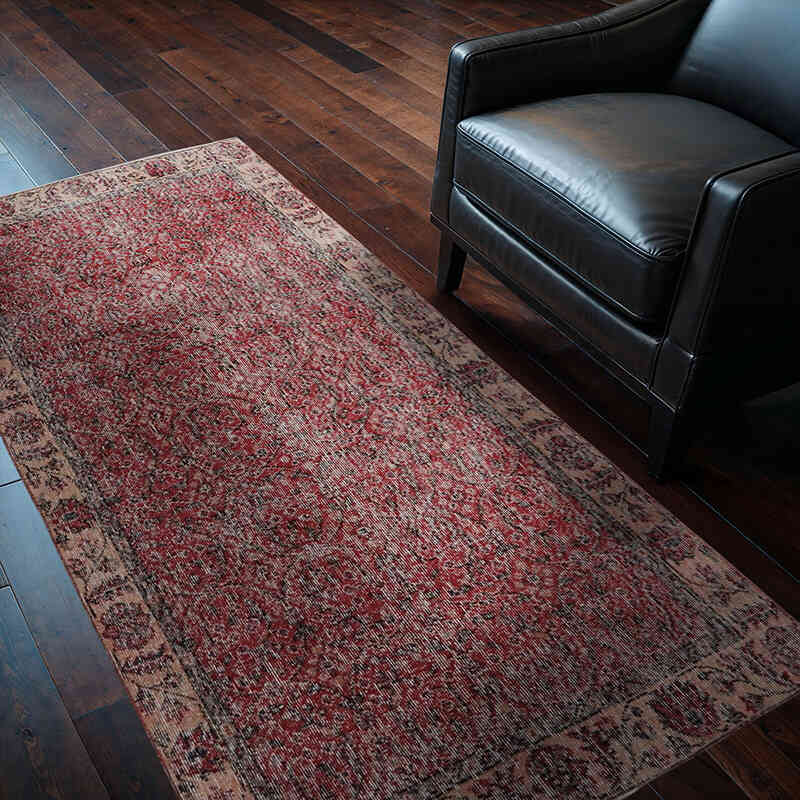 Vintage Turkish Hand-Knotted Rug - 3' 7" x 6' 7" (43" x 79") - K0065774