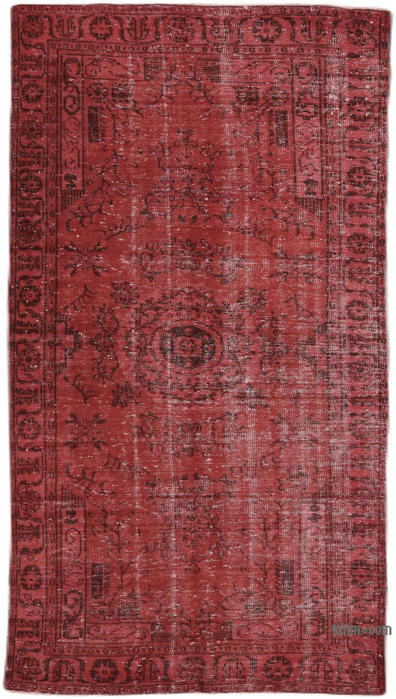 Over-dyed Vintage Hand-Knotted Turkish Rug - 4' 11" x 9' 2" (59" x 110") - K0065790
