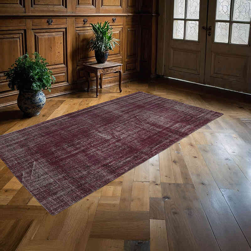 Boyalı El Dokuma Vintage Halı - 143 cm x 260 cm - K0065791
