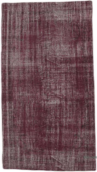 Boyalı El Dokuma Vintage Halı - 143 cm x 260 cm