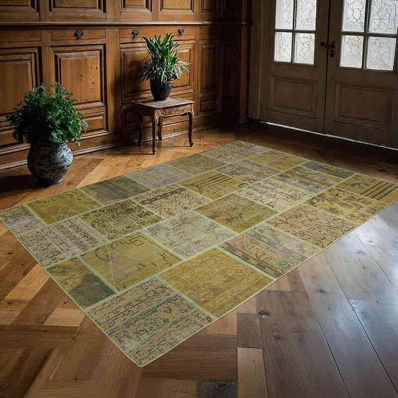 Patchwork El Dokuma Halı - 168 cm x 238 cm - K0065801