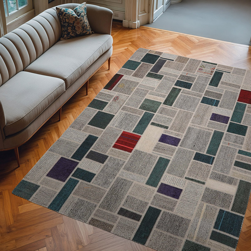 Patchwork Kilim Rug - 6' 11" x 9' 9" (83" x 117") - K0065803