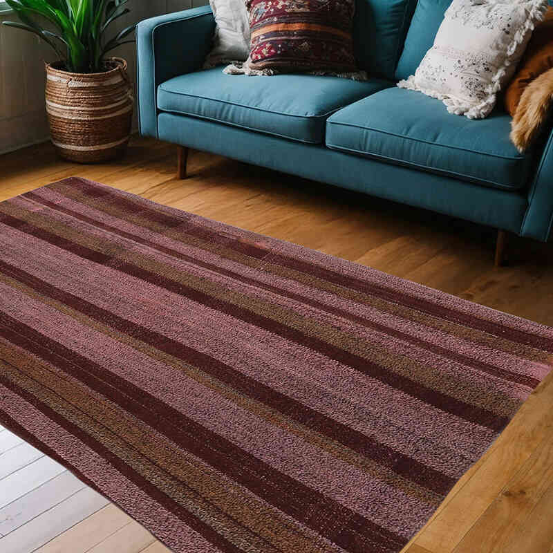 Vintage Anatolian Kilim Rug - 4' 4" x 7' 2" (52" x 86") - K0065804