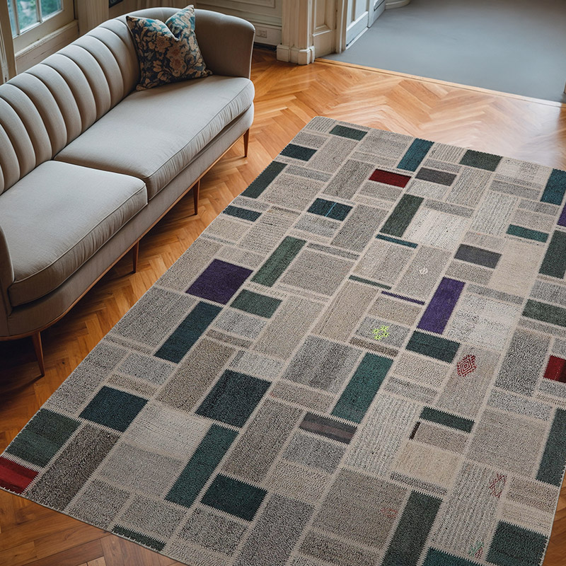Patchwork Kilim Rug - 6' 9" x 9' 8" (81" x 116") - K0065806
