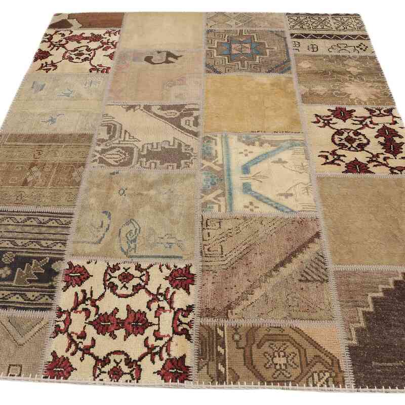 Patchwork El Dokuma Halı - 157 cm x 195 cm - K0065811