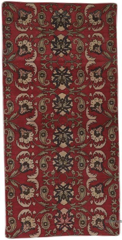 Alfombra Vintage Turca Anudada a Mano - 97 cm x 194 cm