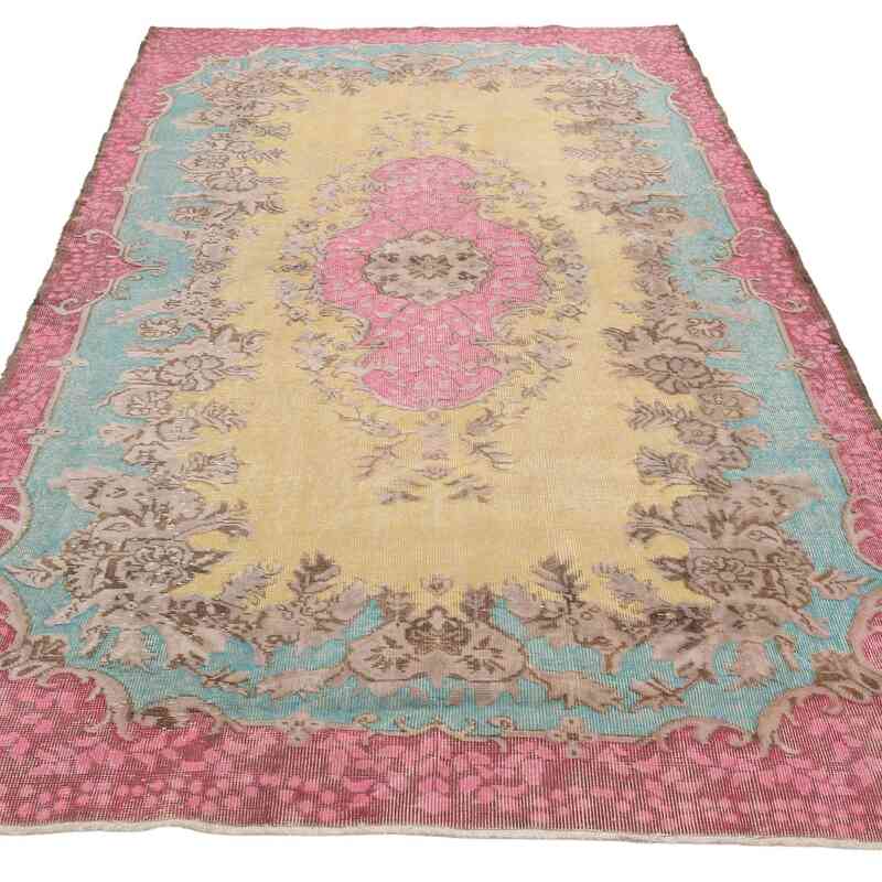Over-dyed Vintage Hand-Knotted Turkish Rug - 5' 3" x 9' 2" (63" x 110") - K0065848