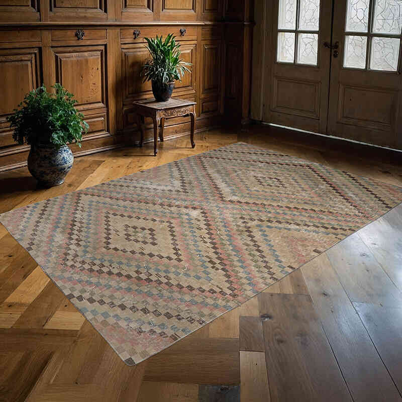 El Dokuma Vintage Halı - 173 cm x 248 cm - K0065854