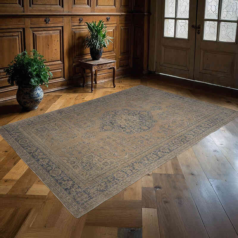 Vintage Turkish Hand-Knotted Rug - 5' 9" x 8' 6" (69" x 102") - K0065864