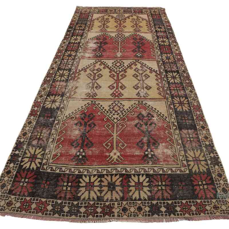 Vintage Turkish Hand-Knotted Rug - 4' 9" x 11' 4" (57" x 136") - K0065867