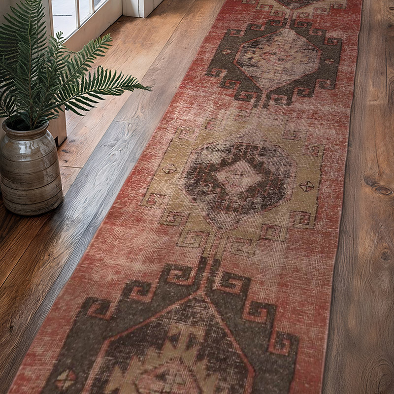 Alfombra Turca Vintage De Pasillo - 93 cm x 386 cm - K0065873