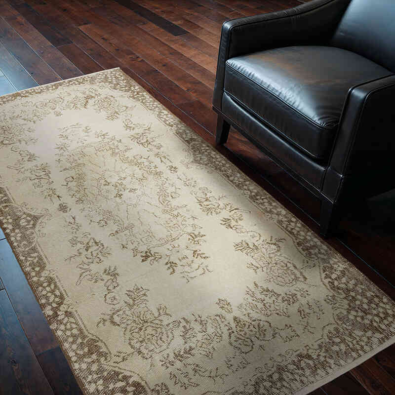Alfombra Vintage Turca Anudada a Mano - 116 cm x 203 cm - K0065921