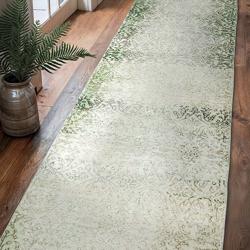 Vintage Turkish Hand-Knotted Runner - 2' 10" x 10'  (34" x 120") - K0065925