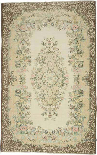 Vintage Turkish Hand-Knotted Rug - 5' 11" x 9' 5" (71" x 113")