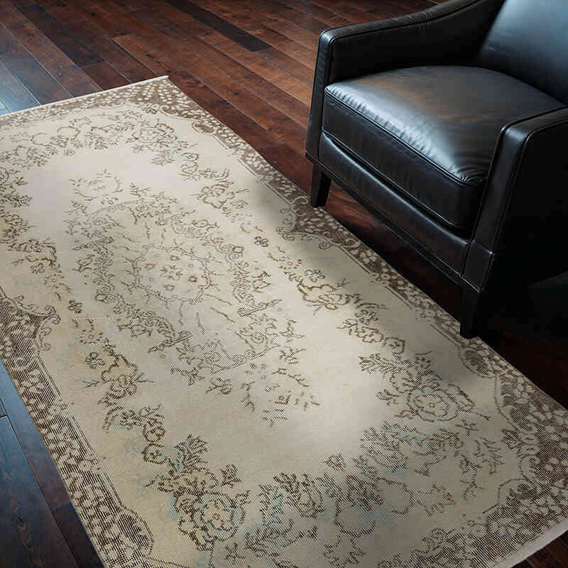 Alfombra Vintage Turca Anudada a Mano - 115 cm x 212 cm - K0065949